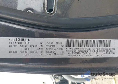 2016 Dodge Journey Se from USA, damaged, VIN 3C4PDCAB0GT175415